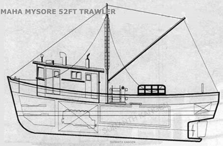 52' Trawler Drawing